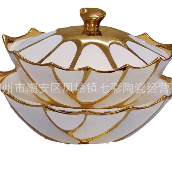 3pcs ceramic dinning soup bowl