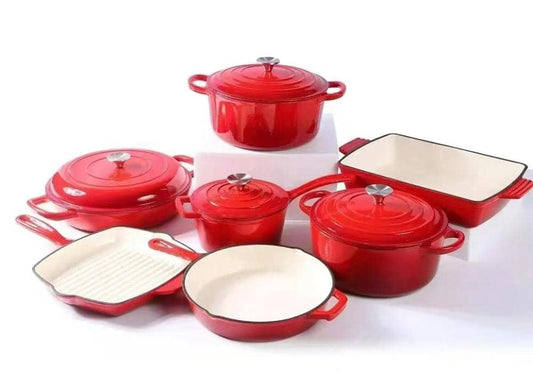 7pcs cast iron pot