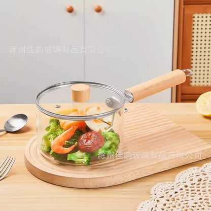 Borosilicate heat resistance glass pot (instant pick up)