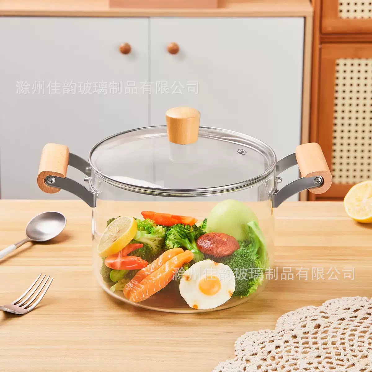 Borosilicate heat resistance glass pot (instant pick up)