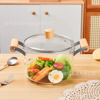 Borosilicate heat resistance glass pot (instant pick up)