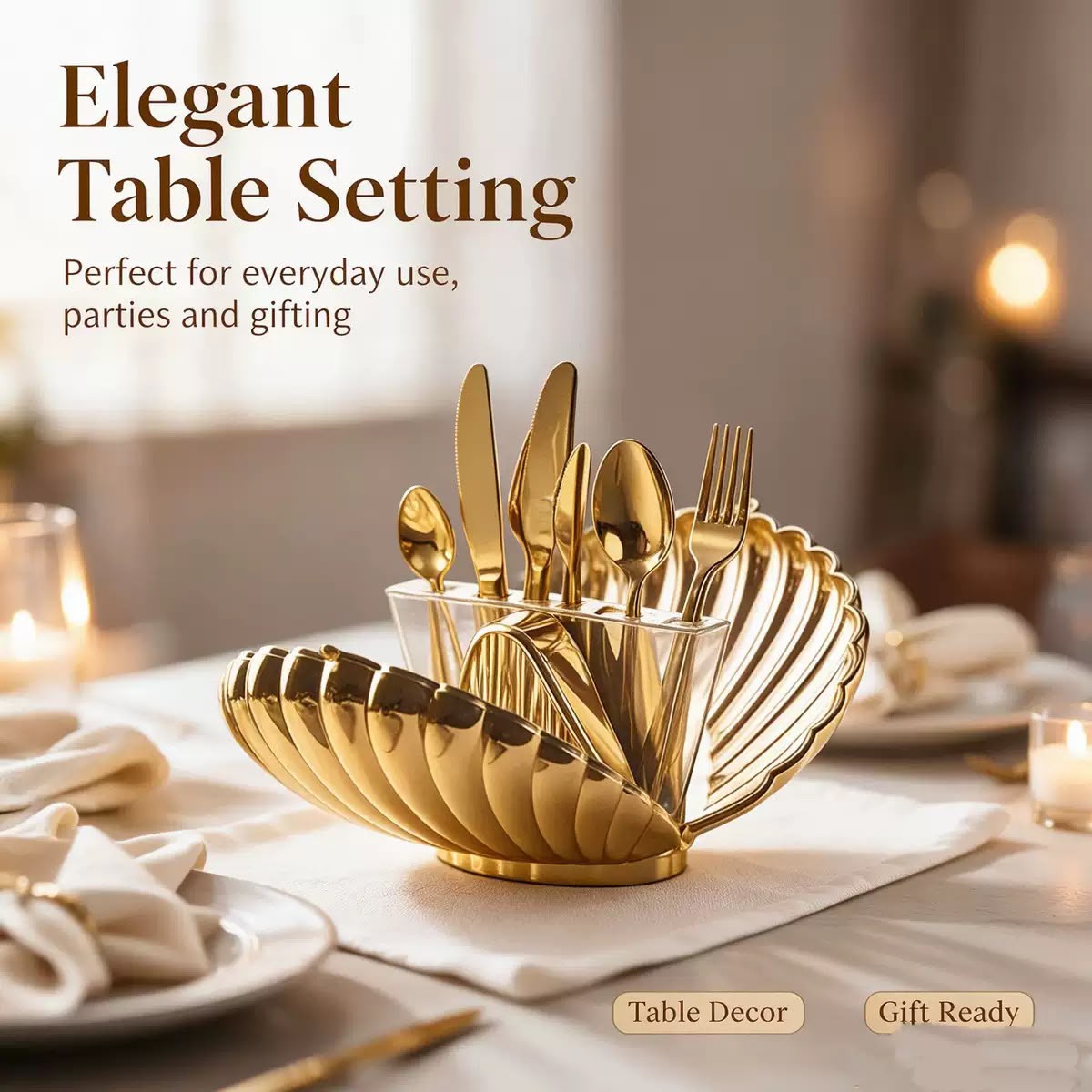 SHELL SHAPED CUTLERY SET