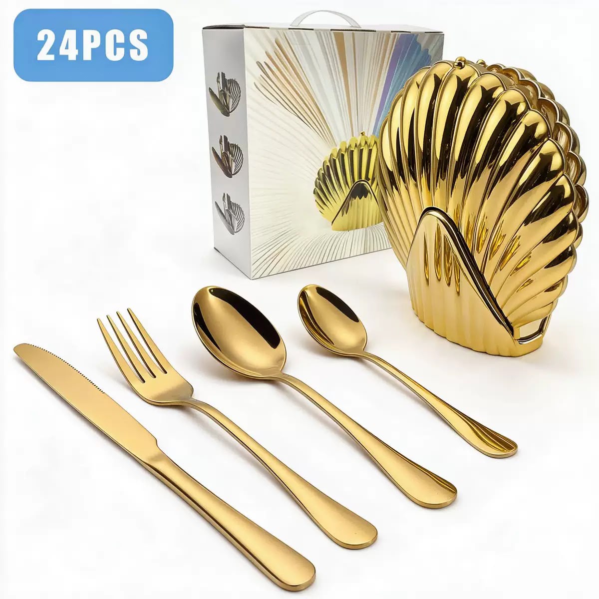 SHELL SHAPED CUTLERY SET